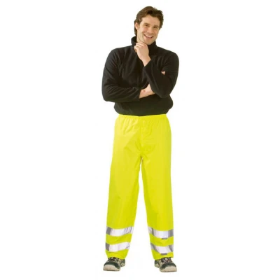 Pantaloni de ploaie cu talie inalta reflectorizant / Rock Safety / Reflectorizanta