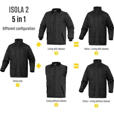 GEACA 5 IN 1 ISOLA2 / DeltaPlus / Scurte, Jachete impermeabile de iarna