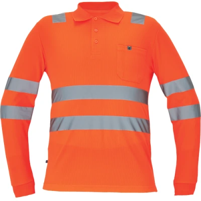 Tricou polo cu maneca lunga HI-VIS LUGO / Cerva / Reflectorizanta