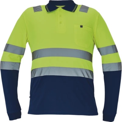 Tricou polo cu maneca lunga HI-VIS LEON / Cerva / Reflectorizanta