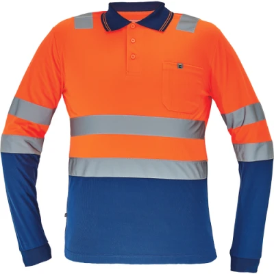 Tricou polo cu maneca lunga HI-VIS LEON / Cerva / Reflectorizanta