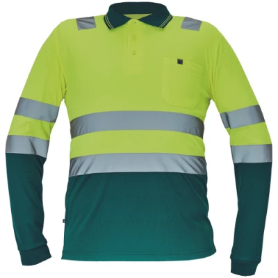 Tricou polo cu maneca lunga HI-VIS LEON / Cerva / Reflectorizanta
