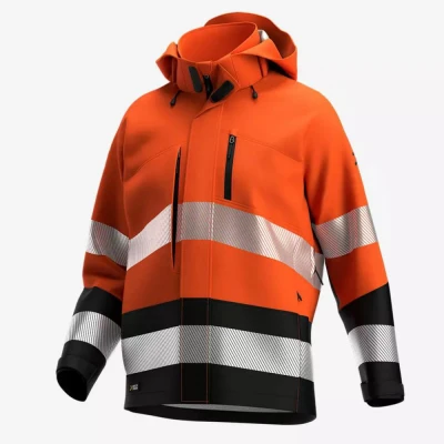 Jachetă softshell SCUTI HiVis pentru bărbați / Safety Jogger / Reflectorizanta