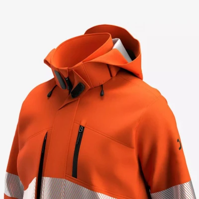Jachetă softshell SCUTI HiVis pentru bărbați / Safety Jogger / Reflectorizanta