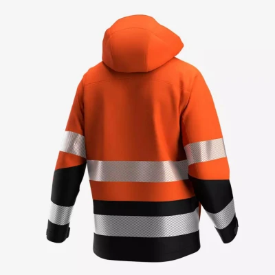 Jachetă softshell SCUTI HiVis pentru bărbați / Safety Jogger / Reflectorizanta