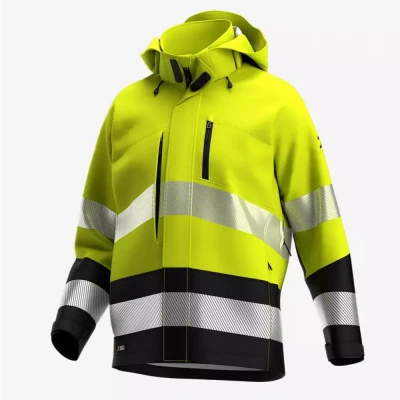 Jachetă softshell SCUTI HiVis pentru bărbați / Safety Jogger / Reflectorizanta