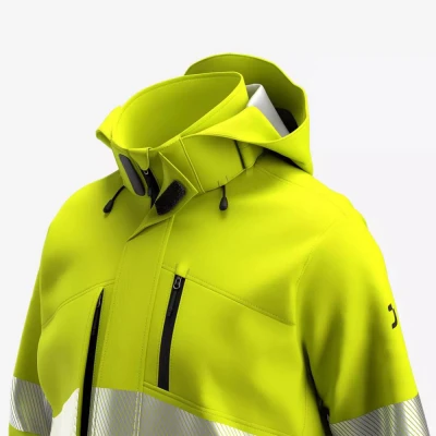 Jachetă softshell SCUTI HiVis pentru bărbați / Safety Jogger / Reflectorizanta