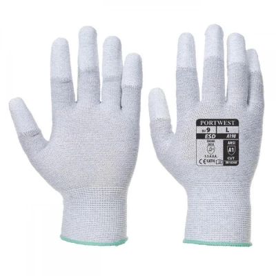 A198 - Mănuși antistatice PU Fingertip / Portwest / ESD