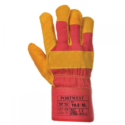 A225 - Mănuși Rigger căptușită cu fleece / Portwest / Piele cu textil
