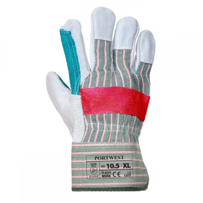 A229 - Mănuși Clasic Double Palm Rigger / Portwest / Piele cu textil