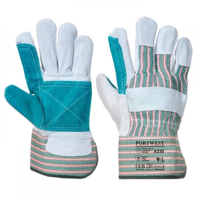 A230 - Mănuși Double Palm Rigger / Portwest / Piele cu textil