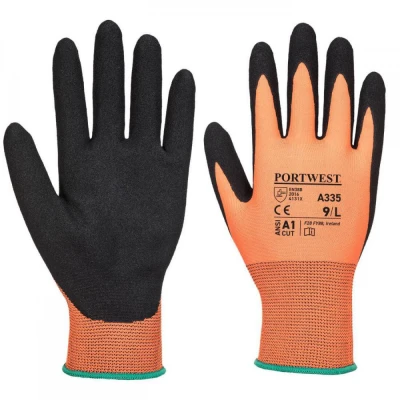 A335 - Mănuși Dermi-Grip NPR15 Nitrile Sandy / Portwest / Textile impregnate in nitril