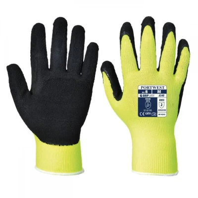 A340 - Mănuși HiVis Grip din latex / Portwest / Textile impregnate in latex