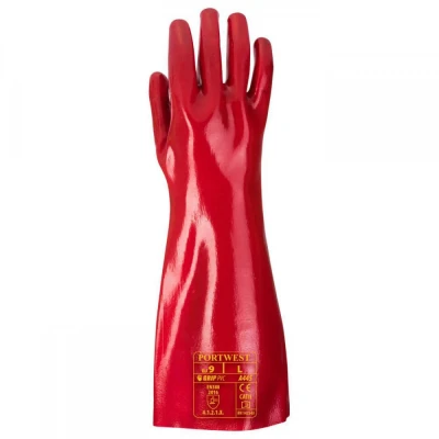 A445 - Mănuși din PVC 45 cm / Portwest / Antichimice din PVC