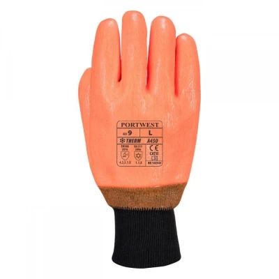 A450 - Mănuși impermeabile HiVis / Portwest / Antichimice din PVC