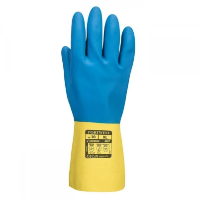 A801 - Mănuși Latex dublu impregnate / Portwest / Antichimice din latex