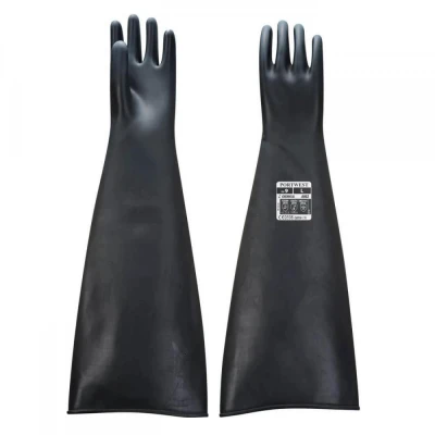 A802 - Mănuși Latex Cauciuc Heavyweight 44 cm / Portwest / Antichimice din latex