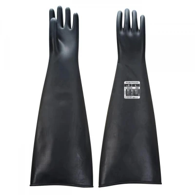 A803 - Mănuși Latex Cauciuc Heavyweight 60 cm / Portwest / Antichimice din latex