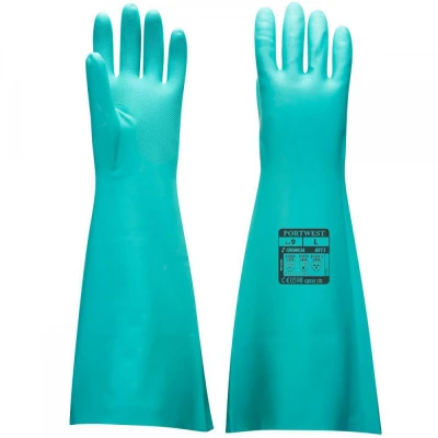 A813 - Mănuși Nitril extra lungi 48 cm / Portwest / Antichimice din nitril