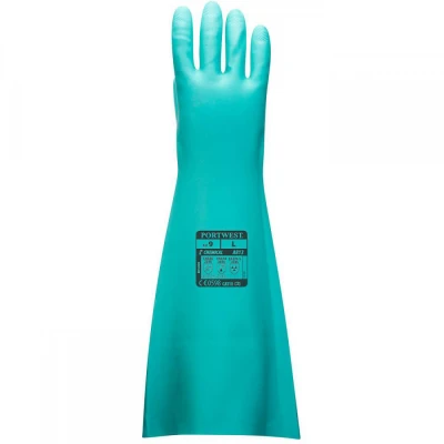 A813 - Mănuși Nitril extra lungi 48 cm / Portwest / Antichimice din nitril