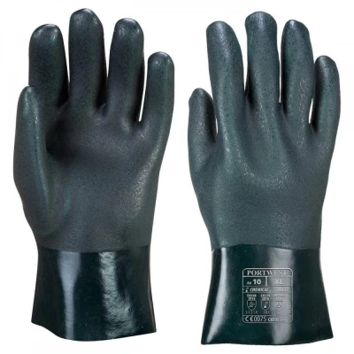 A827 - Mănuși Double Dippeddin PVC 27 cm / Portwest / Antichimice din PVC
