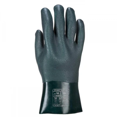 A827 - Mănuși Double Dippeddin PVC 27 cm / Portwest / Antichimice din PVC
