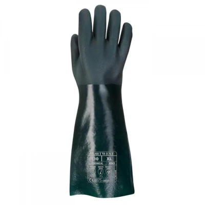 A845 - Mănuși Double Dippeddin PVC 45 cm / Portwest / Antichimice din PVC