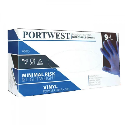 A905 - Mănuși de unică folosință din vinil nepudra / Portwest / Unica folosinta