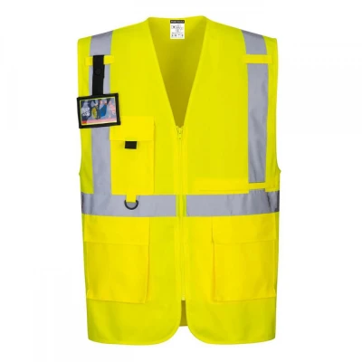 C357 - Vestă HiVis Executive cu buzunar pentru tab / Portwest / Veste semnalizare