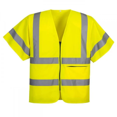 C372 - Vestă cu fermoar cu mânecă scurtă / Portwest / Veste semnalizare
