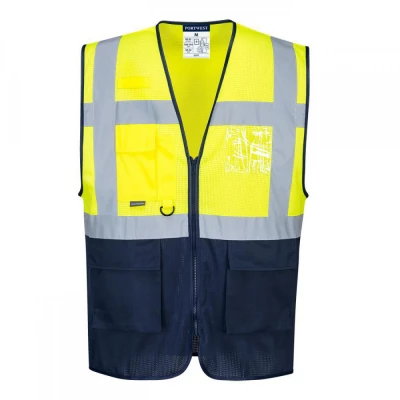 C377 - Vestă Executive HiVis bicoloră gama MeshAir / Portwest / Veste semnalizare