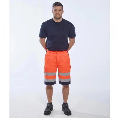 E043 - Pantaloni scurți HiVis polibumbac / Portwest / Reflectorizanta