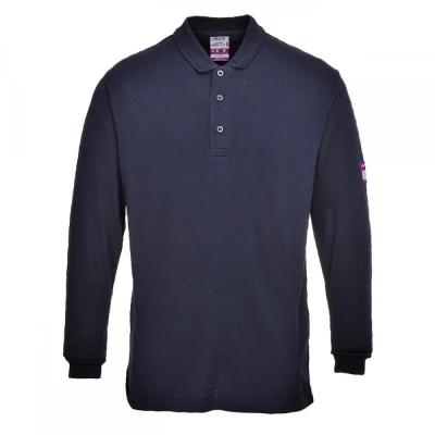 FR10 - Tricou Polo cu mâneci lungi, ignifug și ant / Portwest / Antistatica, ignifuga