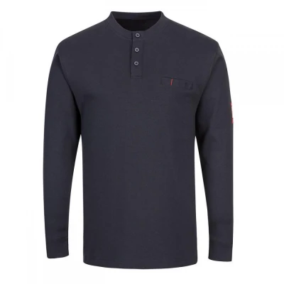 FR32 - Tricou FR antistatic Henley / Portwest / Antistatica, ignifuga