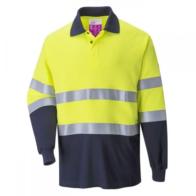 FR74 - Tricou Polo bicolor igniofug și antistatic / Portwest / Antistatica, ignifuga