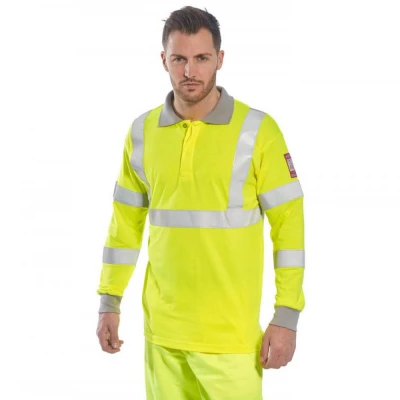 FR77 - Tricou Polo HiVis antistatic și ignifug / Portwest / Antistatica, ignifuga