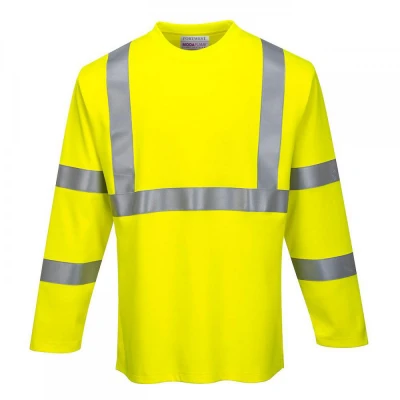 FR96 - Tricou cu mânecă lungă FR HiVis / Portwest / Antistatica, ignifuga