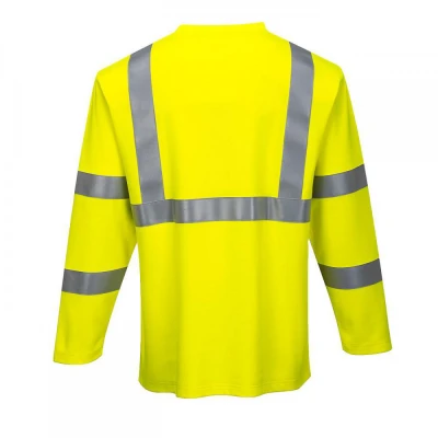 FR96 - Tricou cu mânecă lungă FR HiVis / Portwest / Antistatica, ignifuga