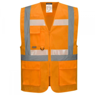 G456 - Vestă Glowtex™ Executive HiVis Ezee Zip / Portwest / Veste semnalizare