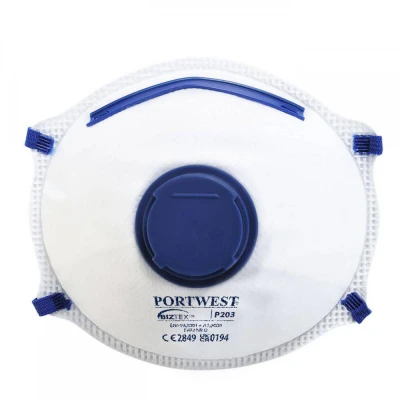 P203 - Măști Dolomita FFP2 cu valvă / Portwest / Semimasti simple cu supapa FFP2