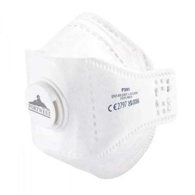 P391 - Mască de protecție cu valvă Dolomite Fold E / Portwest / Semimasti simple cu supapa FFP3