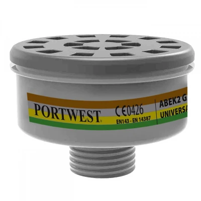 P926 - Filtru Gaz ABEK2 conexiune universală (4 bu / Portwest / Filtre