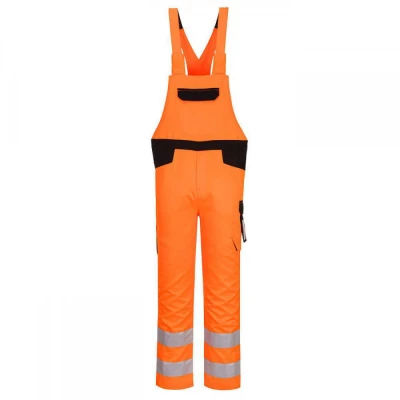 PW244 - Pantaloni PW2 HiVis cu bretele / Portwest / Reflectorizanta
