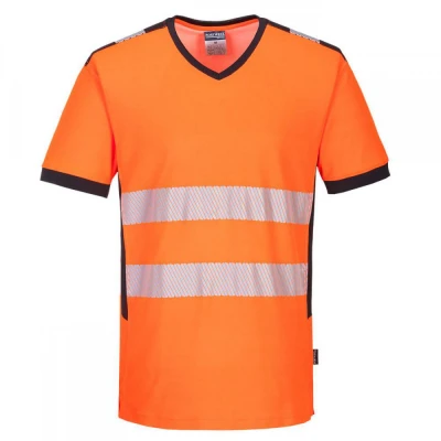 PW310 - Tricou PW3 HiVis cu guler in V / Portwest / Reflectorizanta