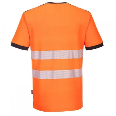 PW310 - Tricou PW3 HiVis cu guler in V / Portwest / Reflectorizanta