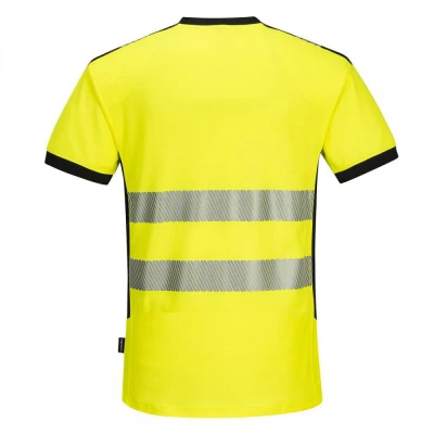 PW310 - Tricou PW3 HiVis cu guler in V / Portwest / Reflectorizanta