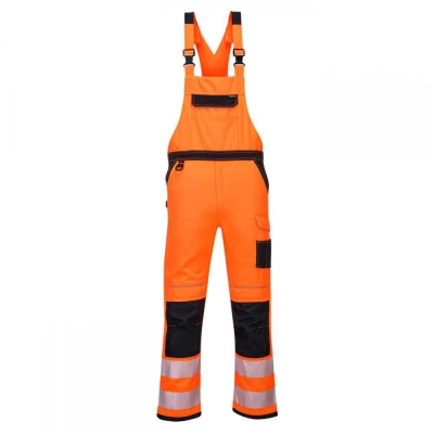 PW344 - Pantaloni PW3 cu pieptar HiVis Bib & Brace / Portwest / Reflectorizanta