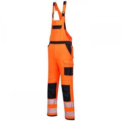 PW344 - Pantaloni PW3 cu pieptar HiVis Bib & Brace / Portwest / Reflectorizanta