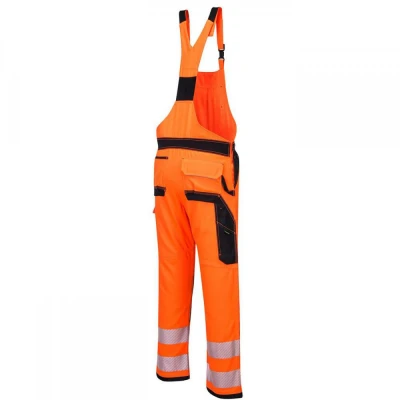PW344 - Pantaloni PW3 cu pieptar HiVis Bib & Brace / Portwest / Reflectorizanta