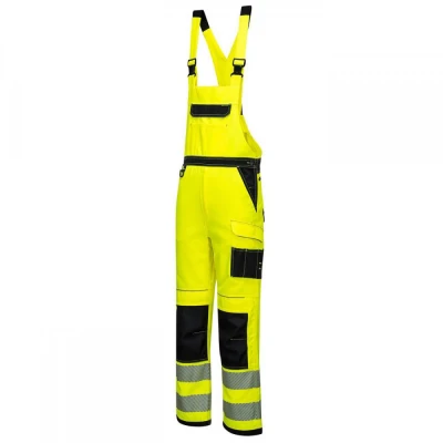 PW344 - Pantaloni PW3 cu pieptar HiVis Bib & Brace / Portwest / Reflectorizanta